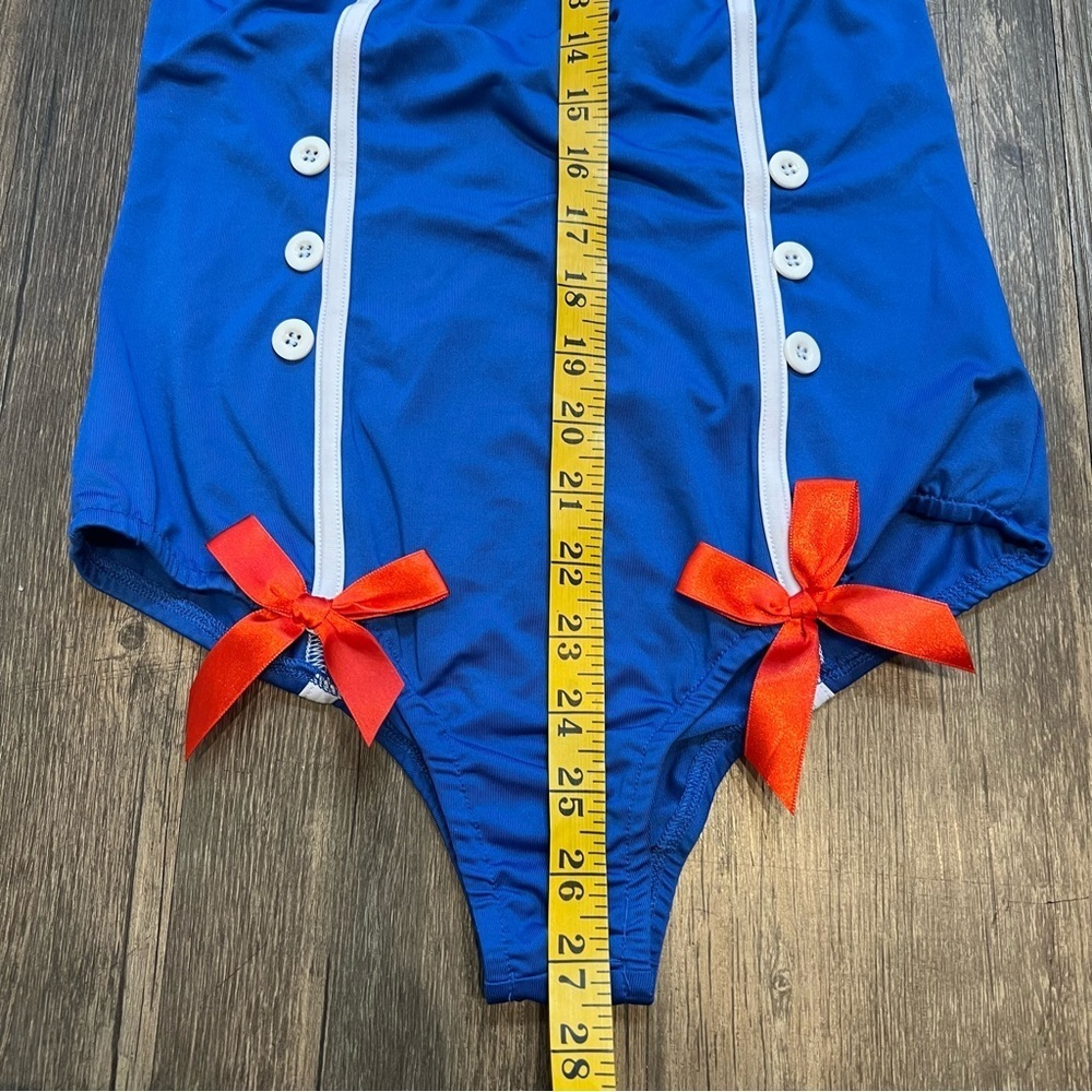 Sexy Sailor Navy Women’s Leotard Halloween Cost Play Costume - Picture 8 of 13
